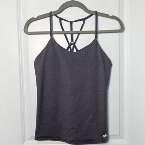 ALO Yoga Link Up Tank - S Dark Grey